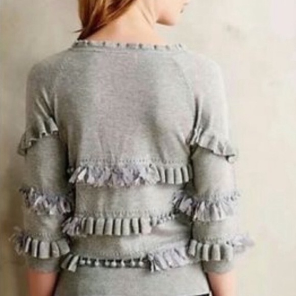 Anthropologie Knitted & Knotted Ruffle Sweater - Picture 3 of 10